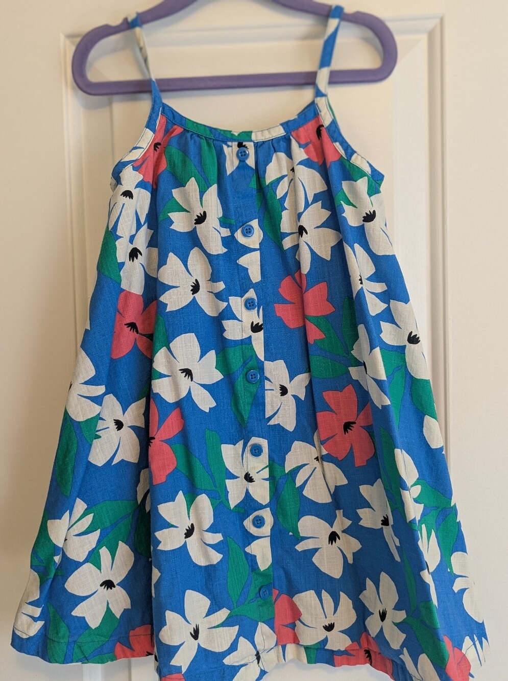 EUC Hanna Andersson Blue Floral Dress - 5T